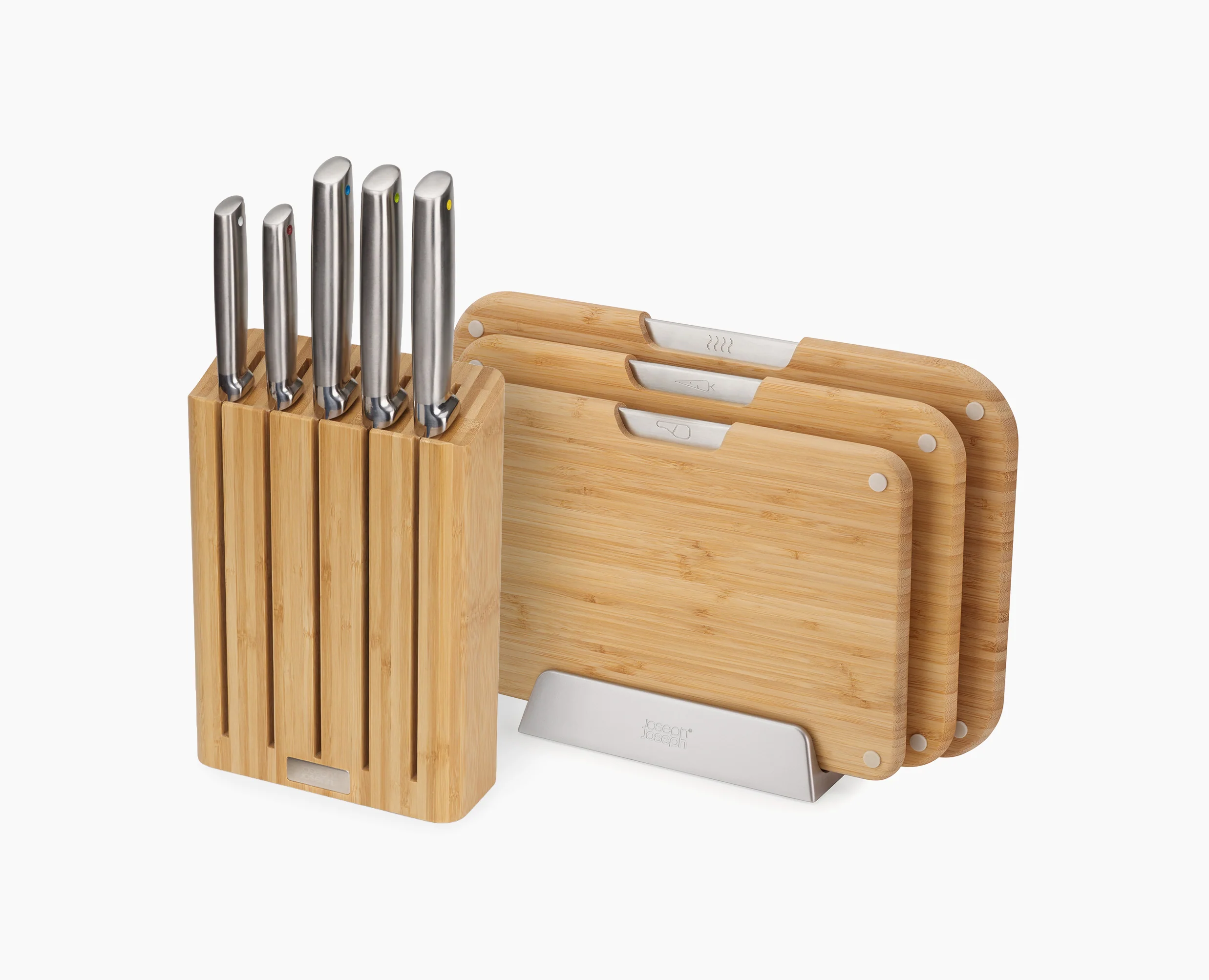 2-piece Bamboo Chopping Board & Knives Set - Image 3