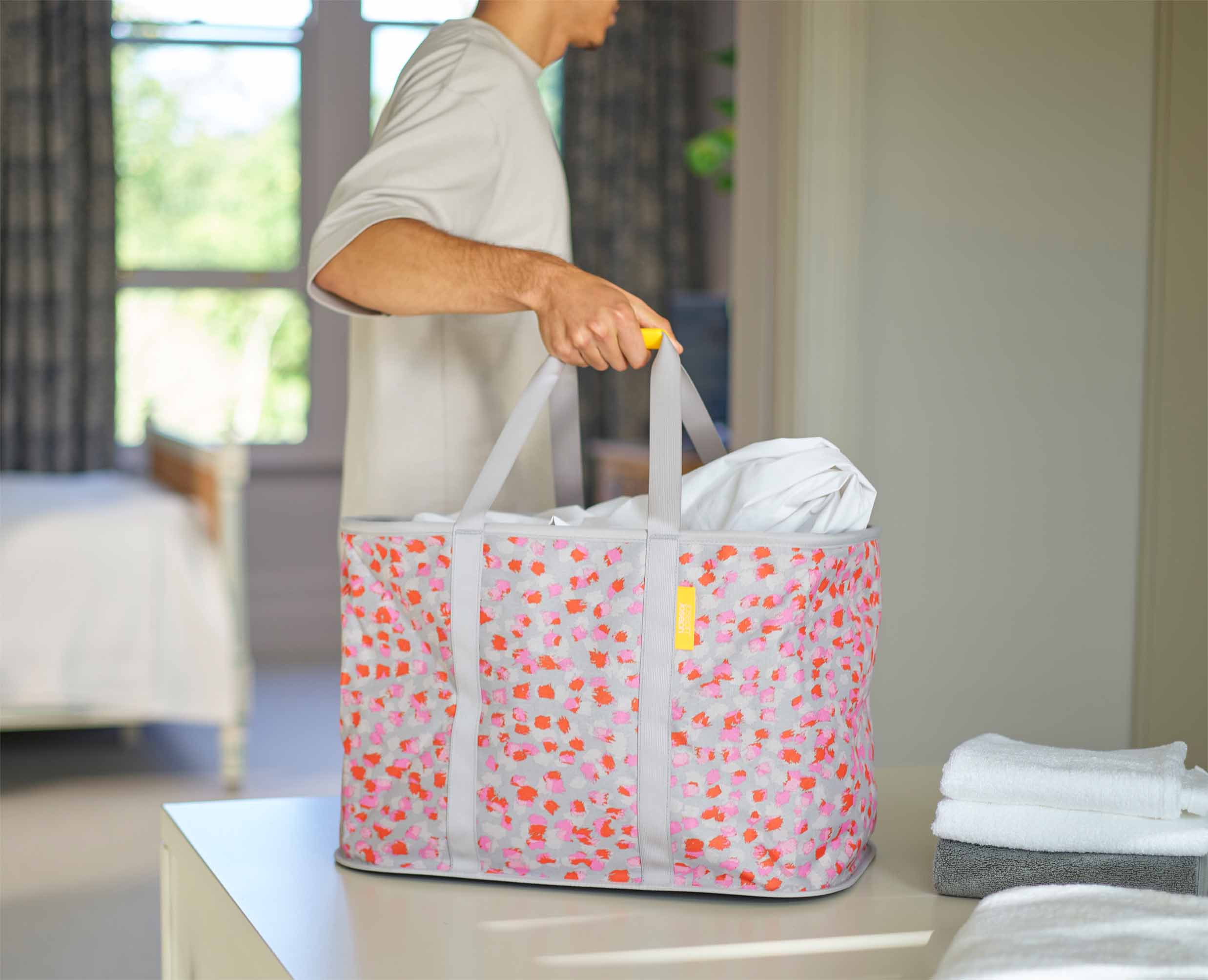 Hold-All™ Max Peach Collapsible 55L Laundry Basket - Image 3