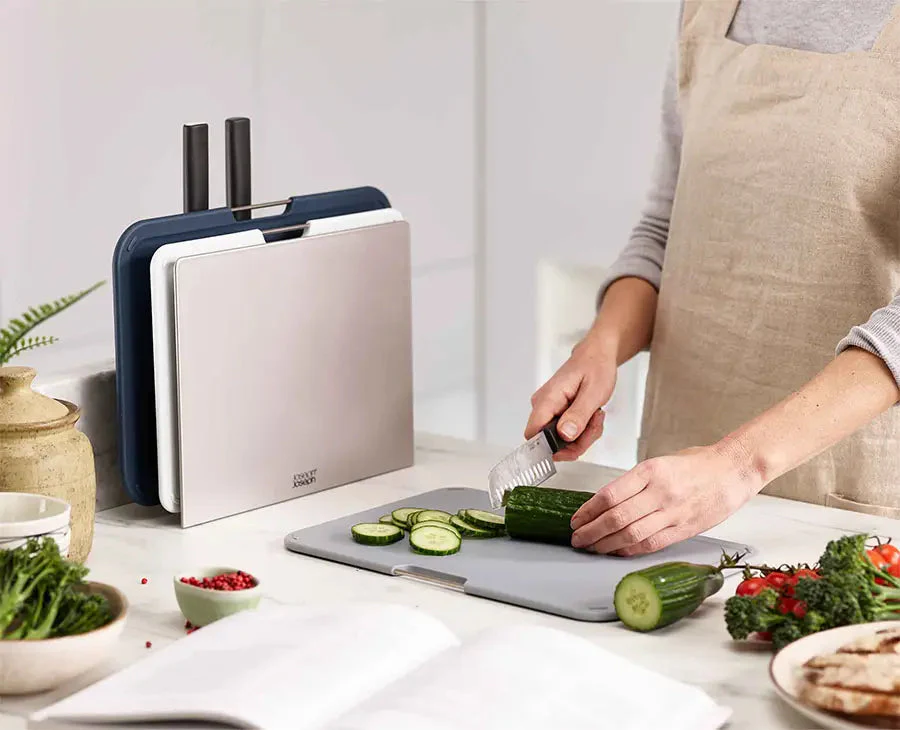Nest™ Boards Plus 6-piece Grey Knife & Chopping Board Set - Image 2
