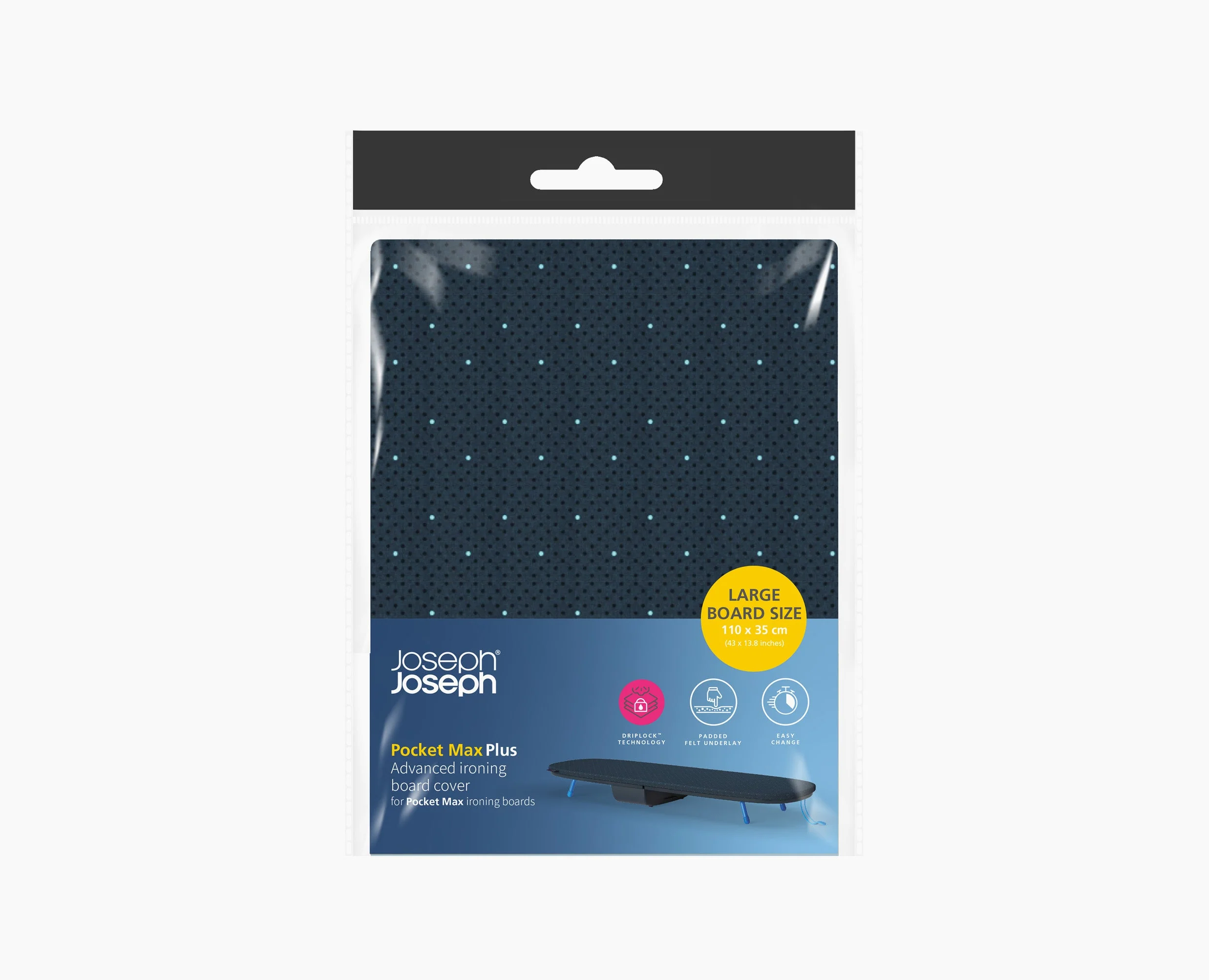 Pocket Max 110cm Blue Ironing Board Cover - Image 3