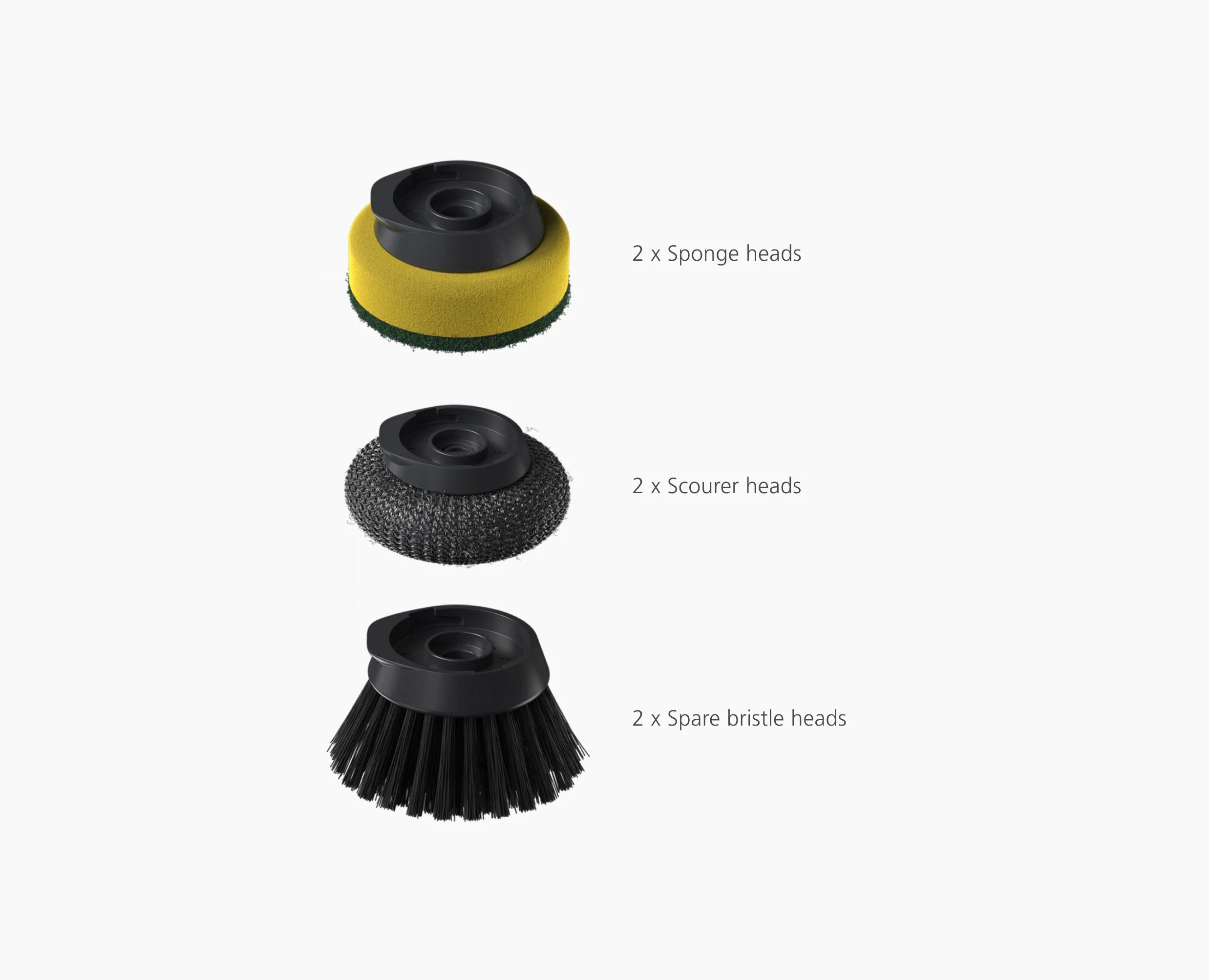 SinkTech™ Washing-Up Brush with Steel Stand & Extra Heads - Image 9