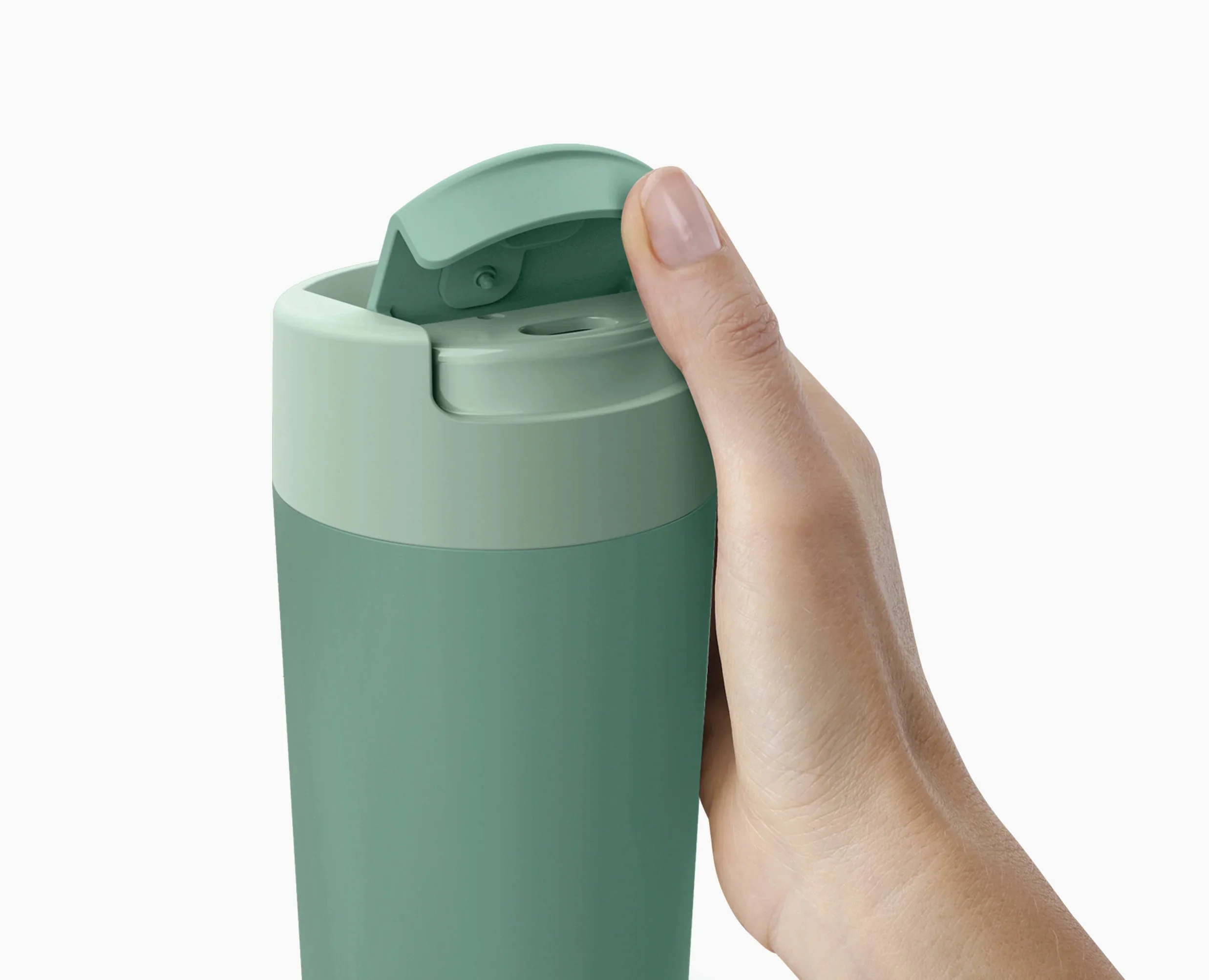Sipp™ Green Travel Mug Large with Hygienic Lid 454ml - Image 4
