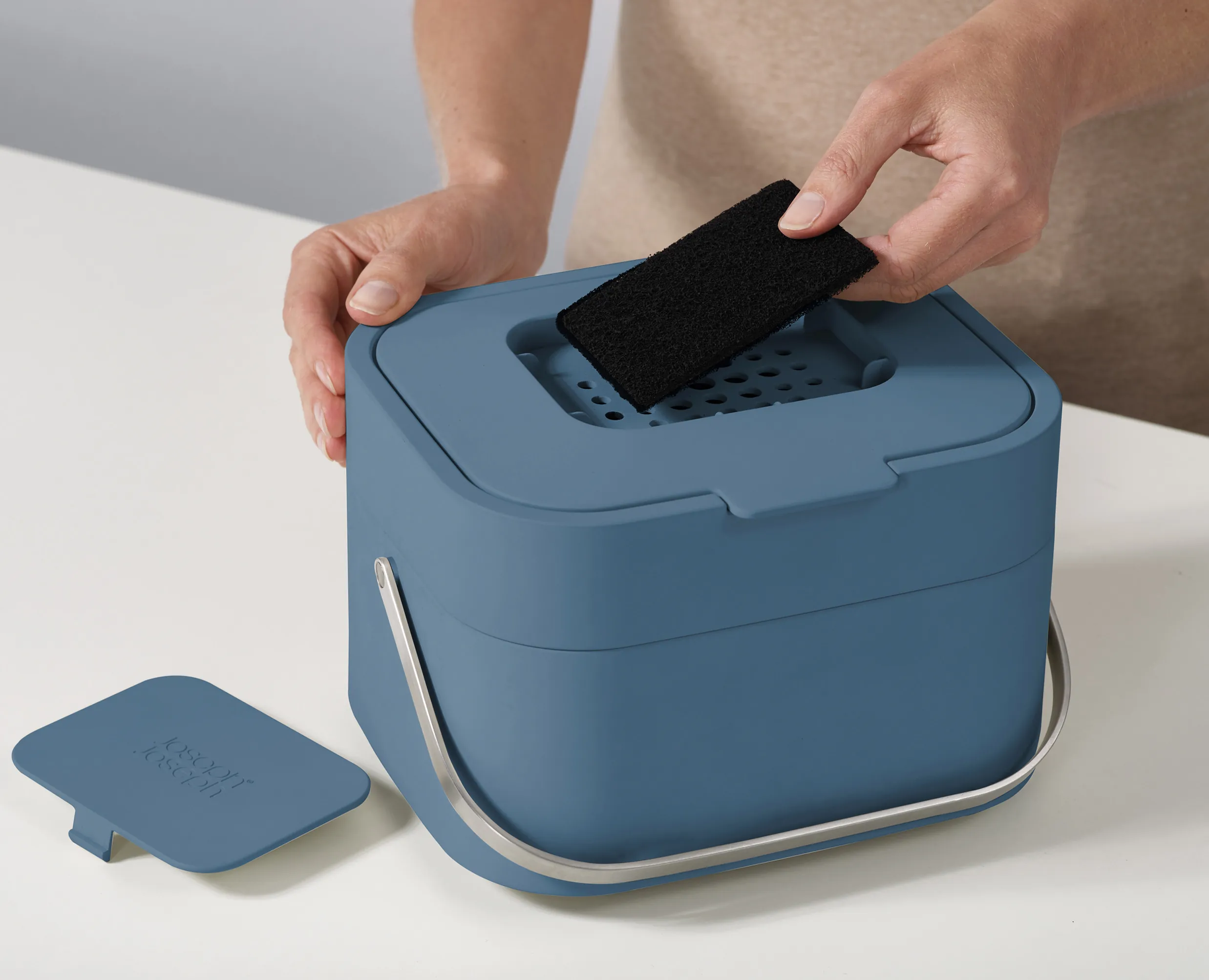 Stack 4L Blue Food Waste Caddy - Editions - Image 6