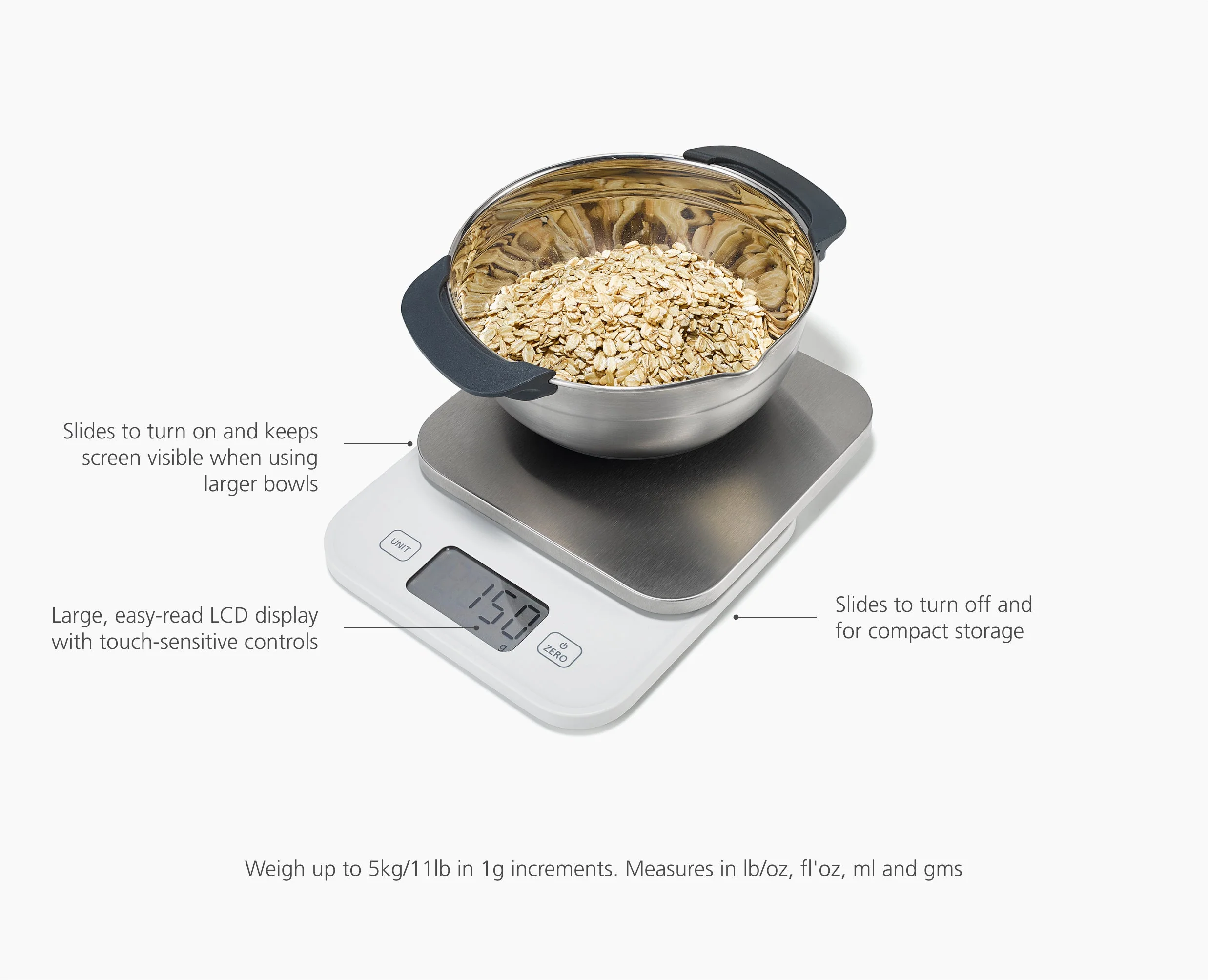 Vision™ Compact Digital Kitchen Scales - Image 6